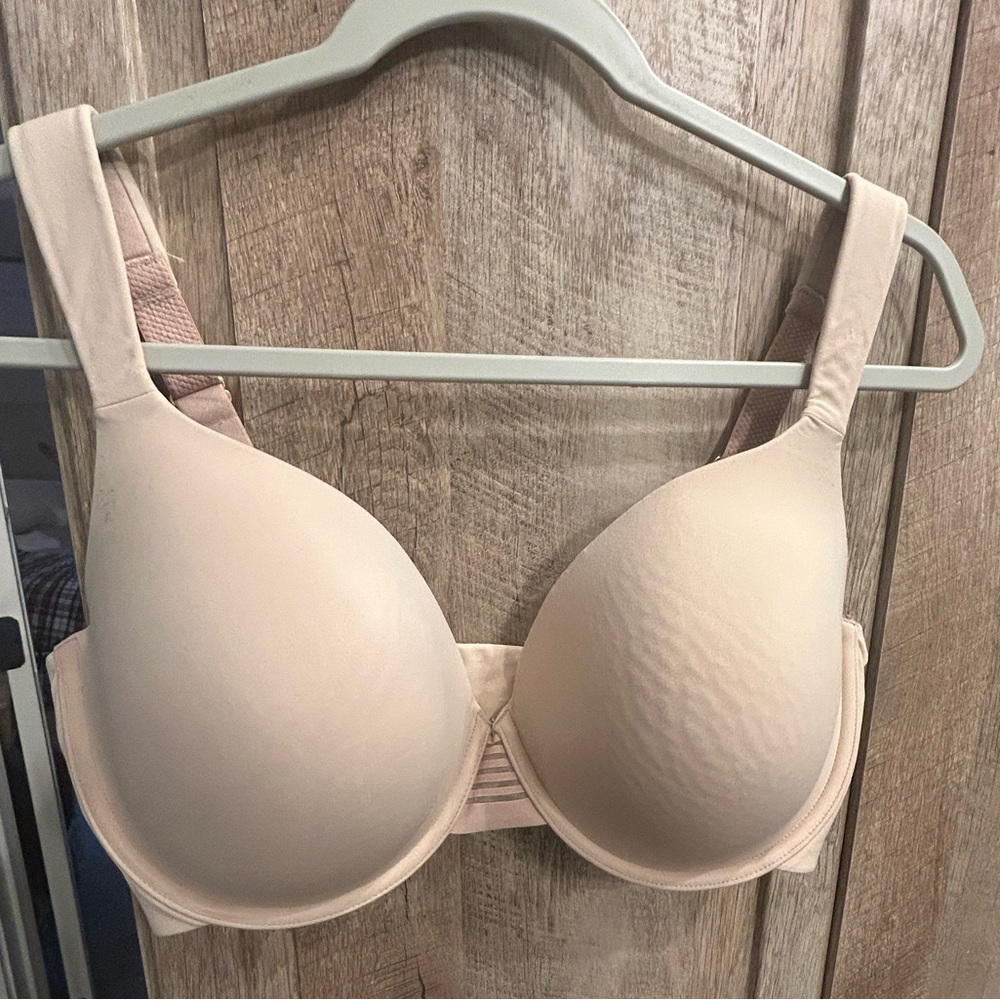 JOYSPUN 38DDD nylon spandex FULL COVERAGE underwire Bra Beige Nude